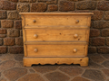 Vintage Pine 3 Drawer Chest of Drawers – Rustic Country Style Storage Unit