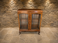 Edwardian Flame Mahogany Display Cabinet | Antique Glazed Bookcase | c.1910–1925