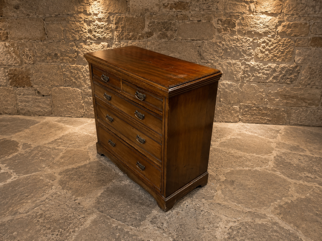 Edwardian Mahogany Chest of Drawers | Antique 2 Over 4 Drawer Chest | Circa 1910