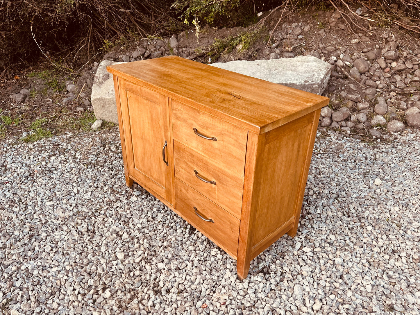 Solid Oak Sideboard with Drawers and Cupboard Storage