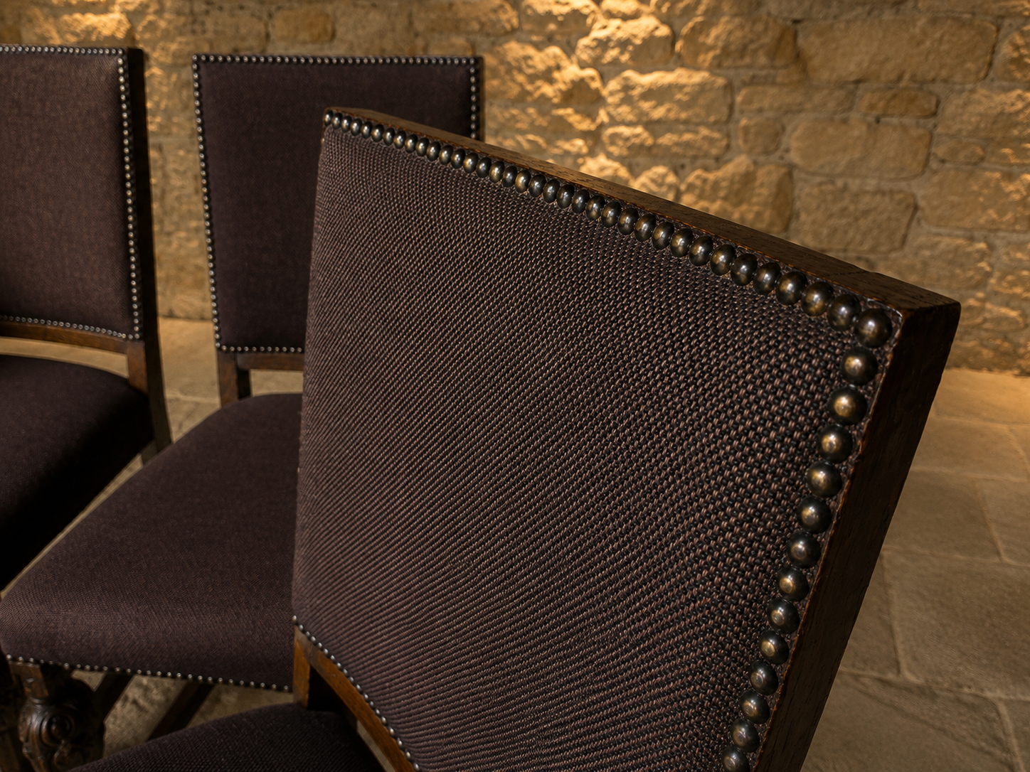 Set of Four Antique Oak Jacobean Revival Dining Chairs – Circa 1890–1910