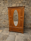 Antique Edwardian Inlaid Mahogany Mirrored Wardrobe | Circa 1905–1915