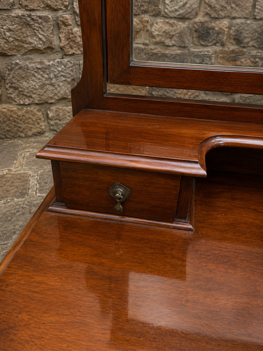 Regency Mahogany Dressing Table with Mirror | Antique Georgian Dressing Chest c.1820