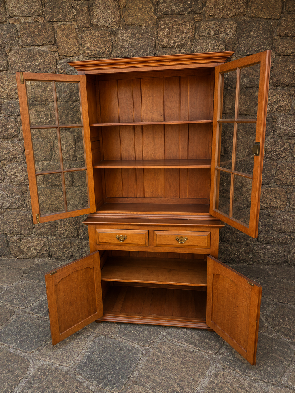 Batheaston Solid Oak Display Cabinet Dresser