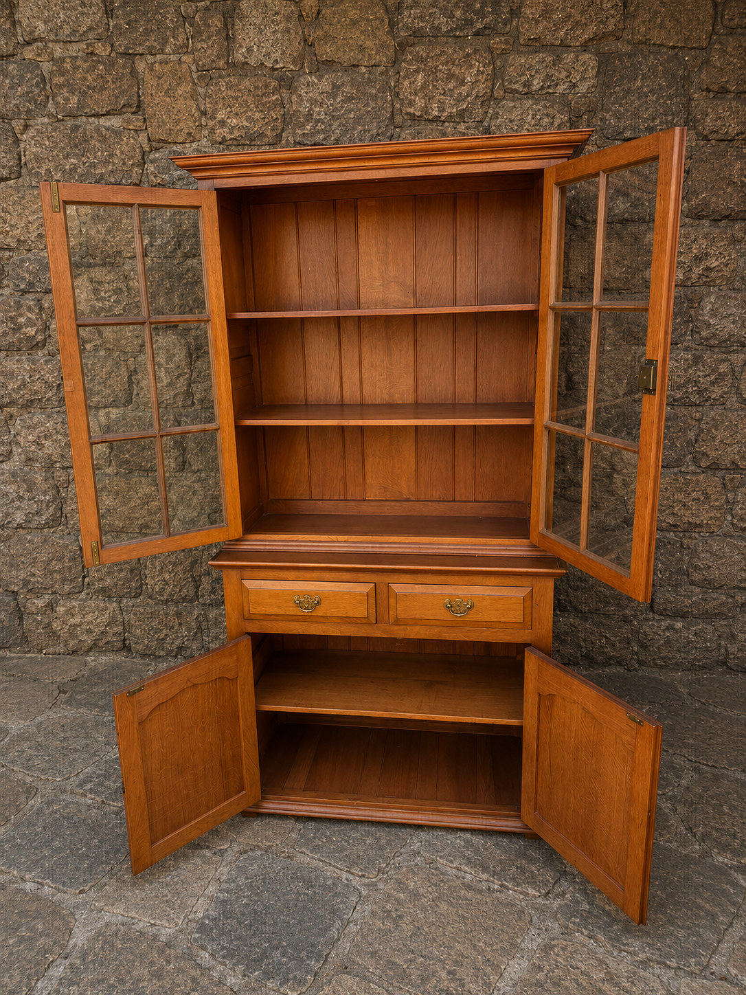 Batheaston Solid Oak Display Cabinet Dresser