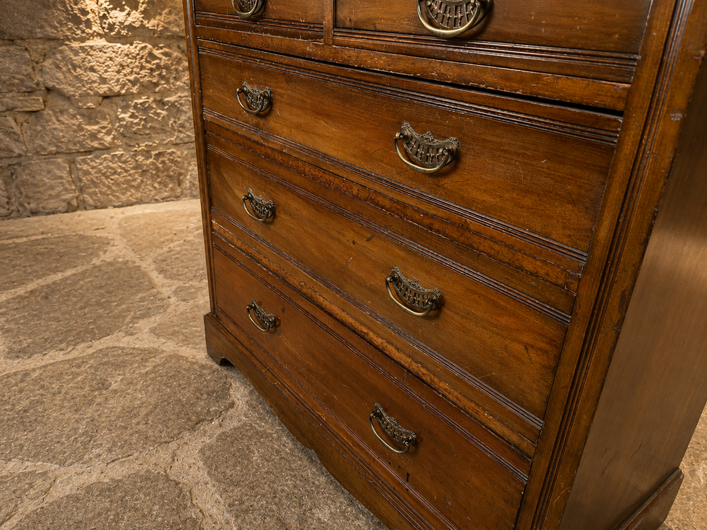 Edwardian Mahogany Chest of Drawers | Antique 2 Over 4 Drawer Chest | Circa 1910