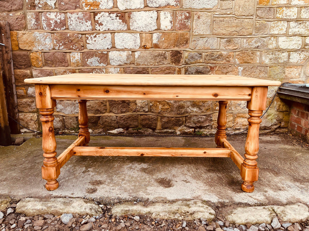 Solid Pine Farmhouse Dining Table