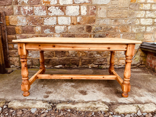 Solid Pine Farmhouse Dining Table