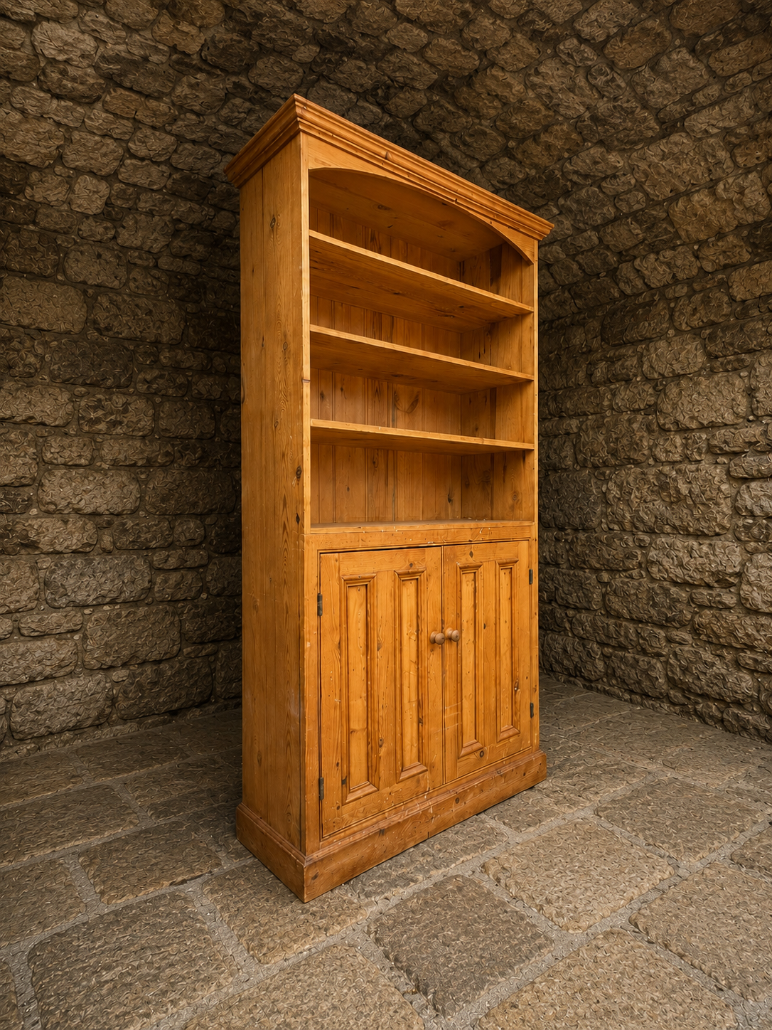 Large Rustic Pine Farmhouse Dresser Rack