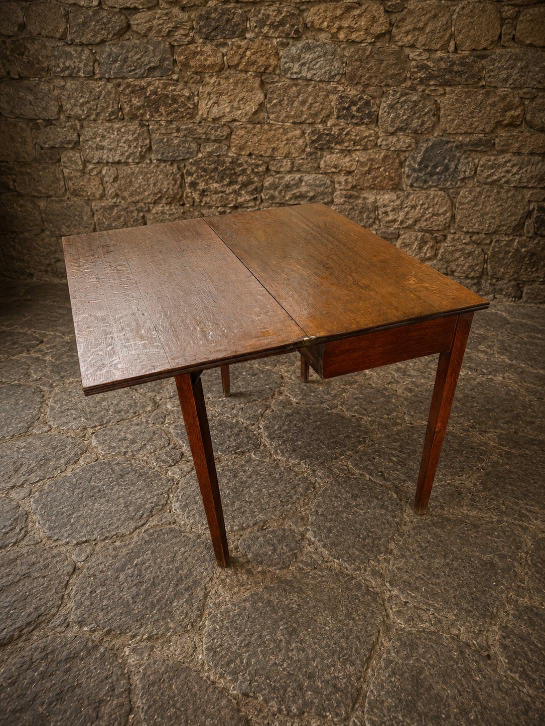 Antique Oak Gateleg Table | Victorian Drop Leaf Farmhouse Dining Table c.1890–1910