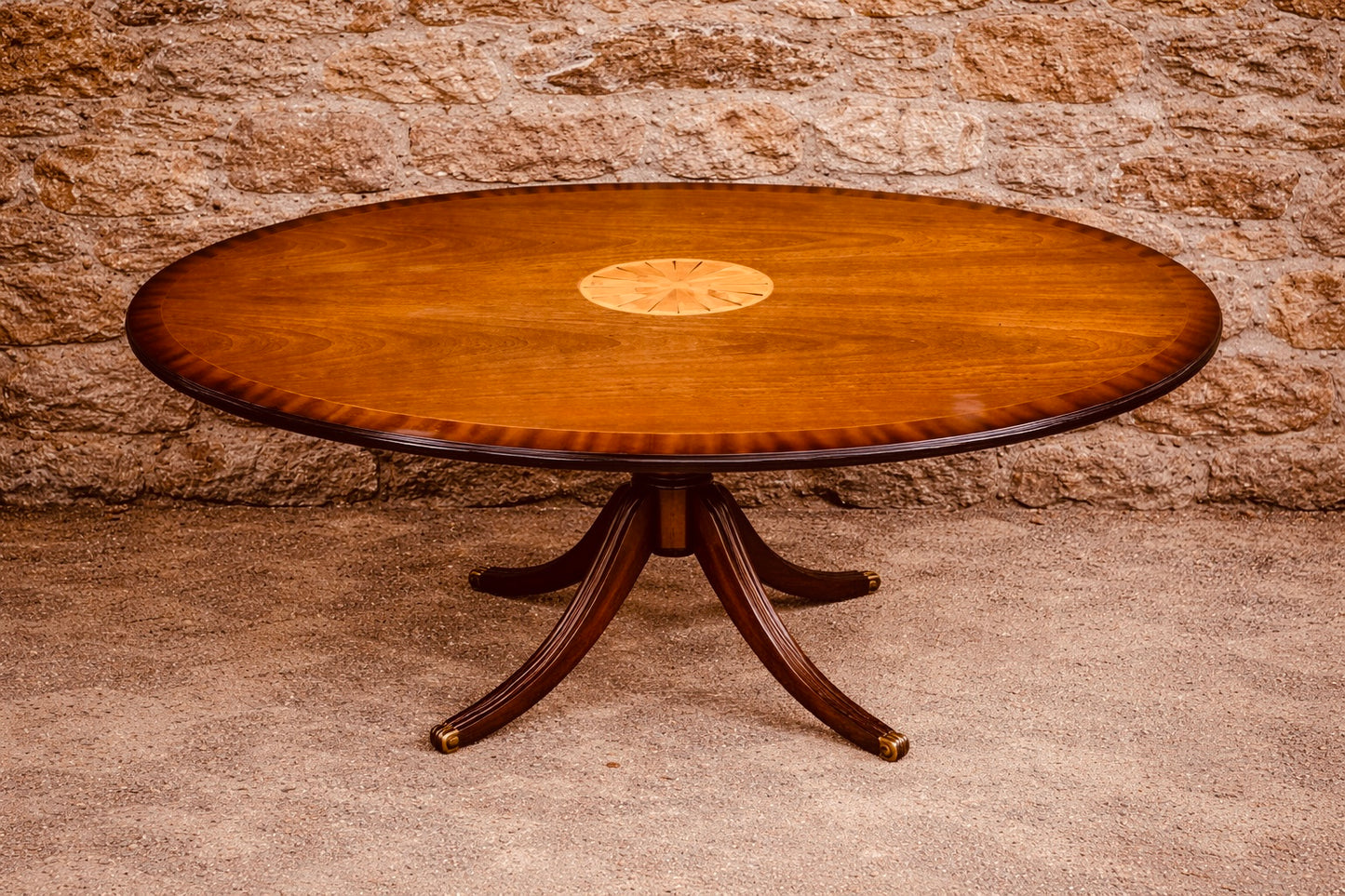 Georgian Style Mahogany Oval Dining Table c.1920