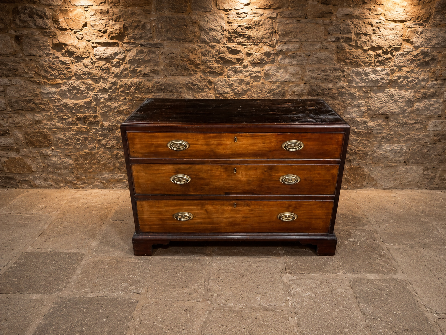 Antique George III Mahogany Bachelor’s Chest of Drawers c.1790