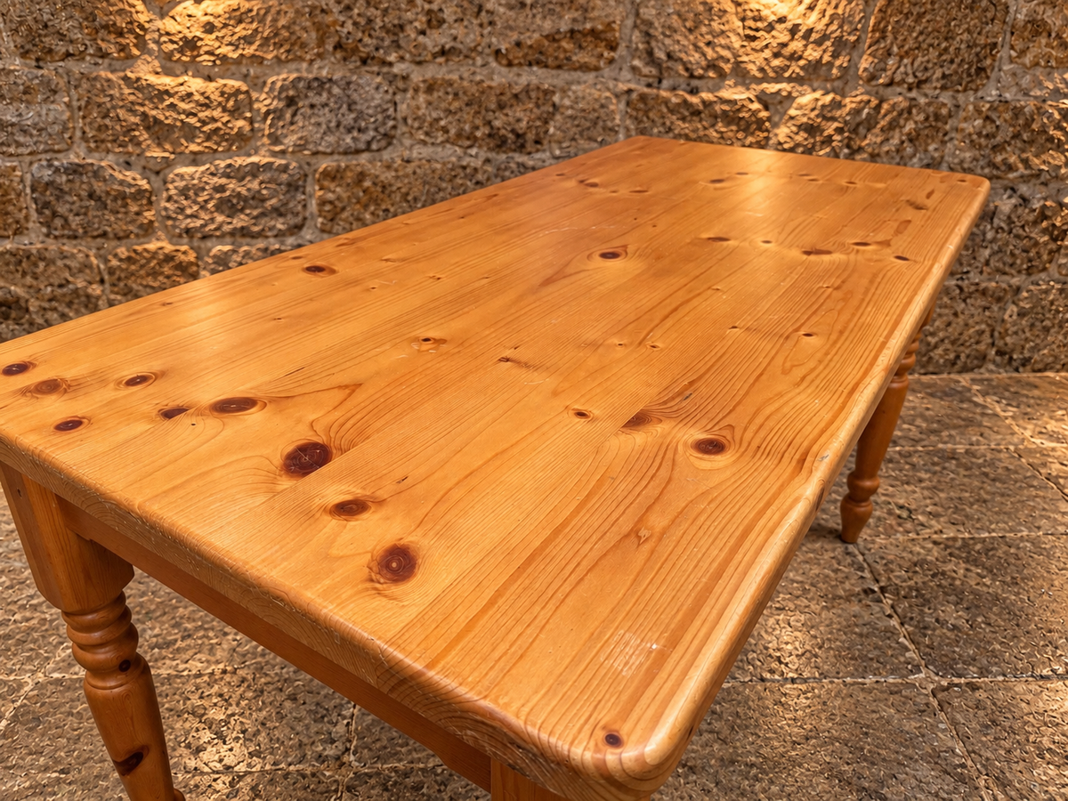 Late Victorian Solid Pine Farmhouse Dining Table c.1880–1900