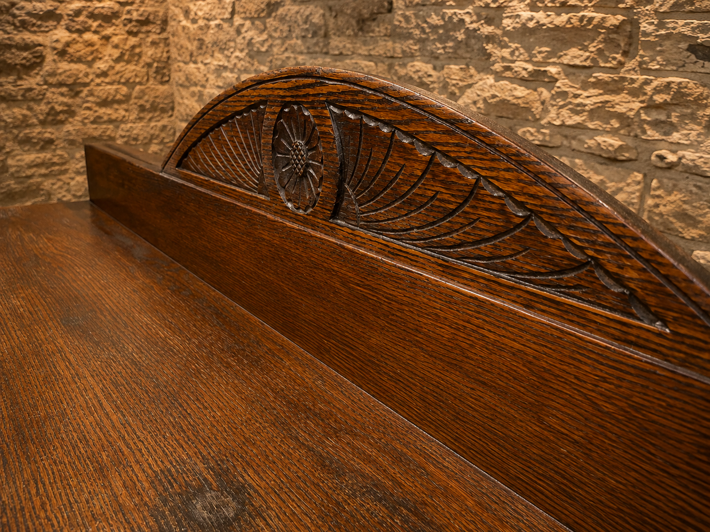 Antique Oak Three-Door Sideboard – Late Victorian / Edwardian, Circa 1900
