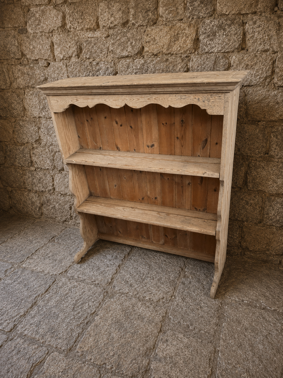Antique Pine Farmhouse Dresser Rack c.1900