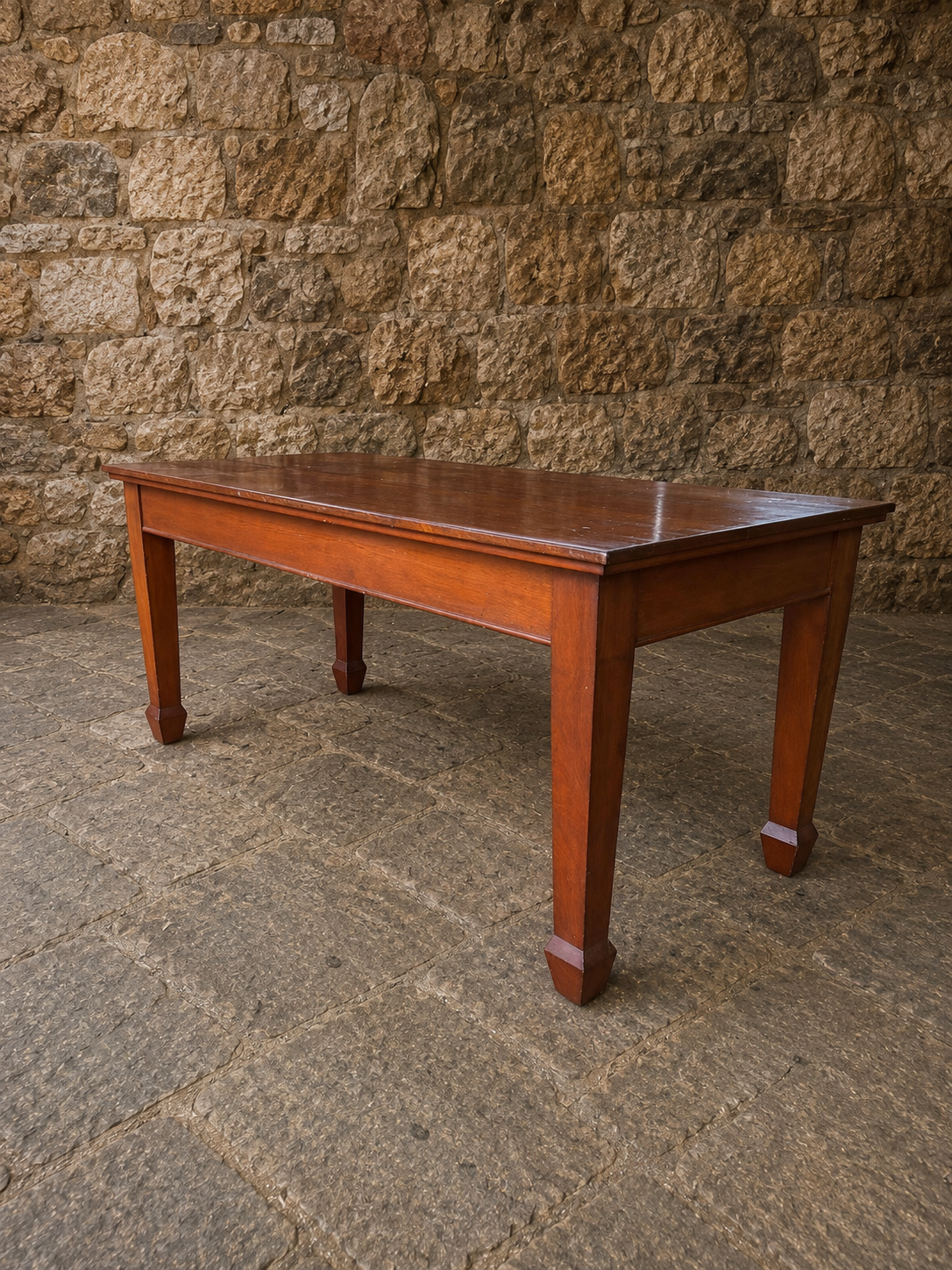 Antique Farmhouse Pine Dining Table c1930