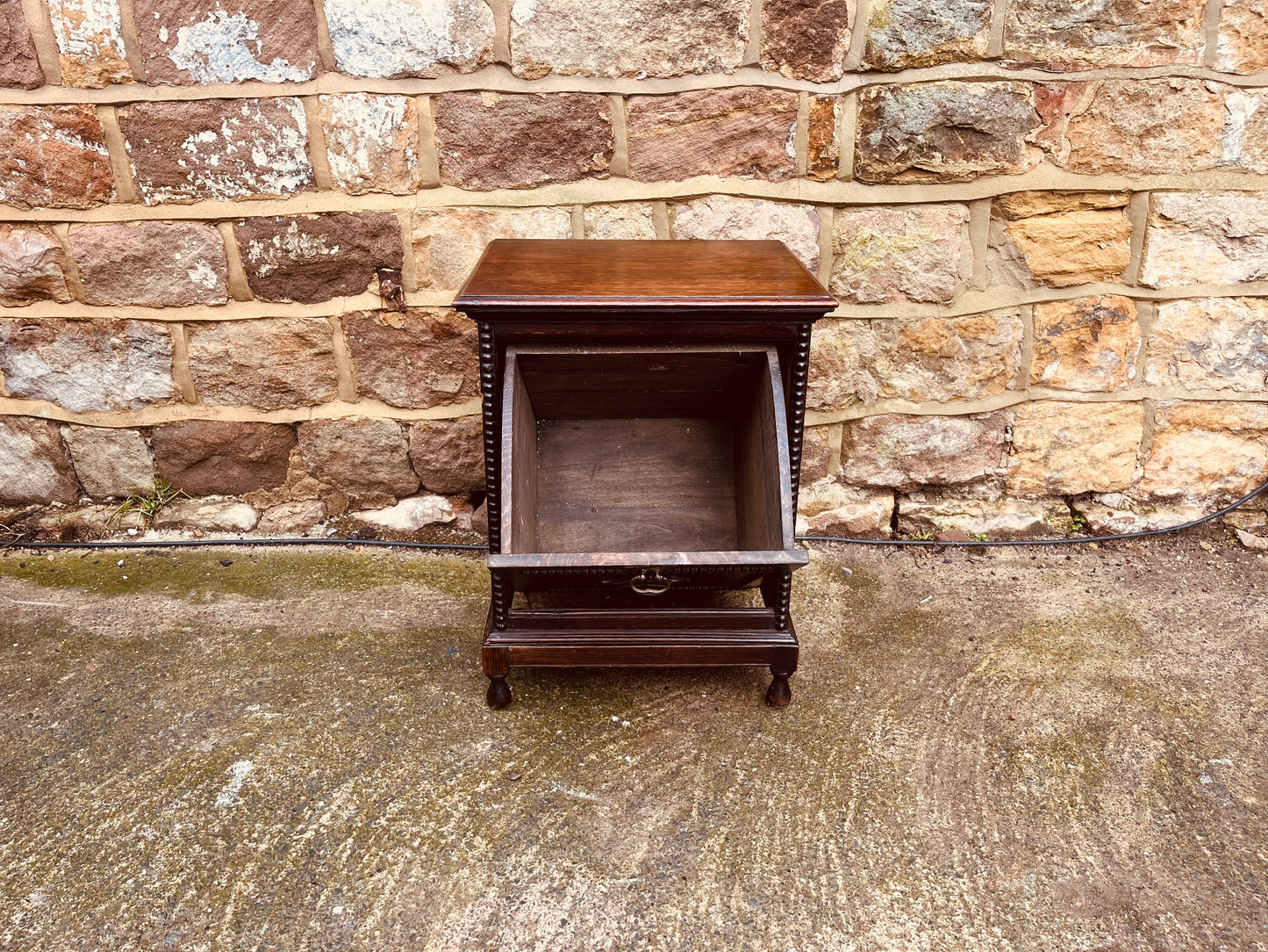 Antique Oak Bedside Cabinet | Late Victorian Pot Cupboard