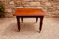 Antique Victorian Oak Dining Table – Early 20th Century Turned Leg Farmhouse Table