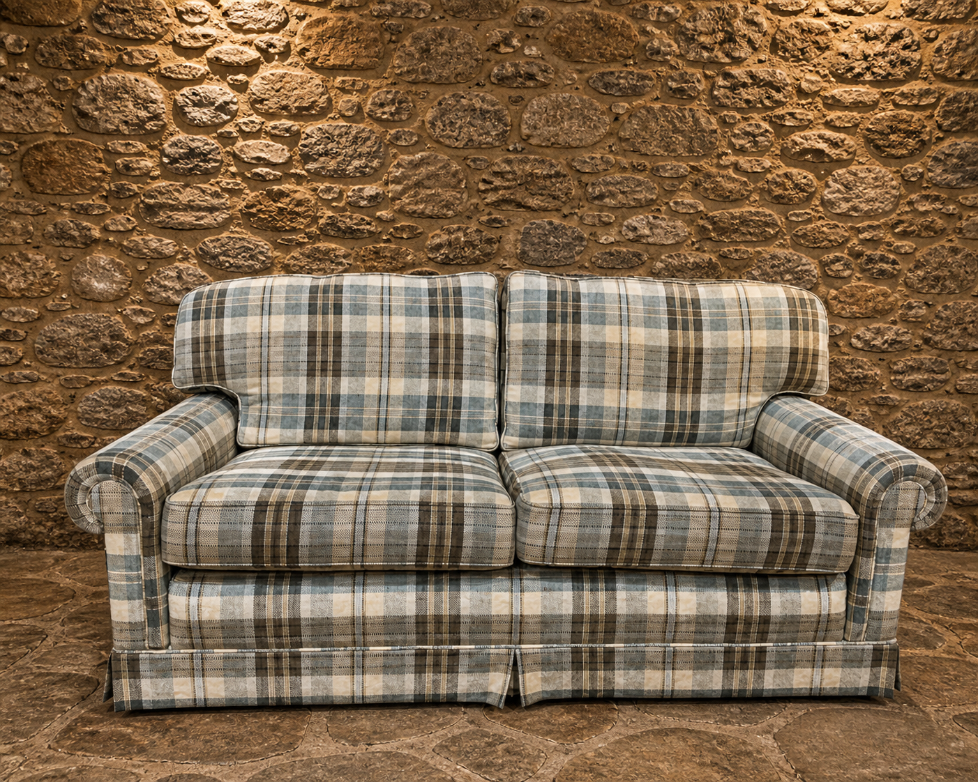 Wesley-Barrell 3 Piece Sofa Suite in Country House Check Fabric