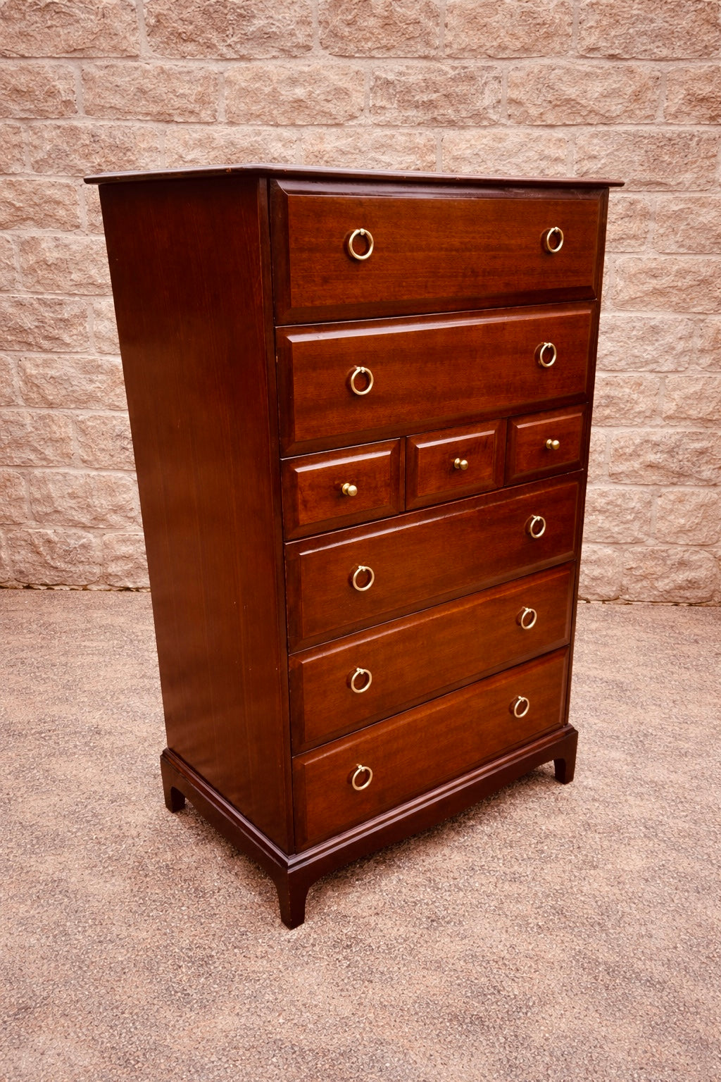 Georgian Style Mahogany Chest of Drawers – Tall 2 Over 3 Drawer Storage