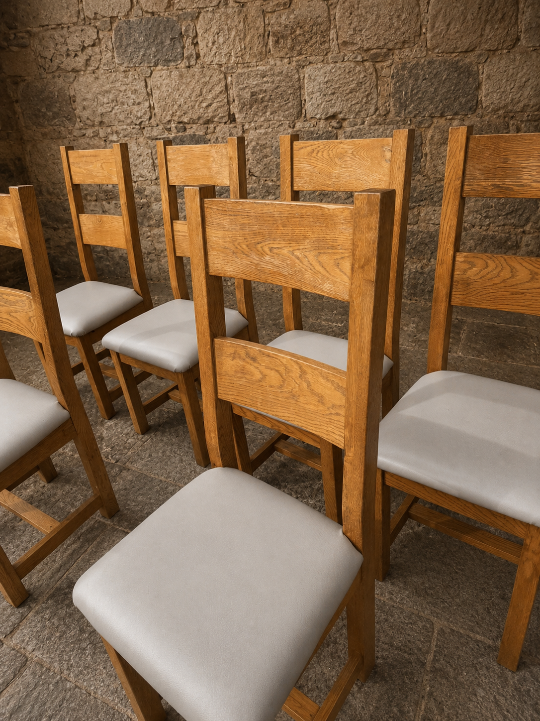 Set of Six Arts & Crafts Oak Dining Chairs
