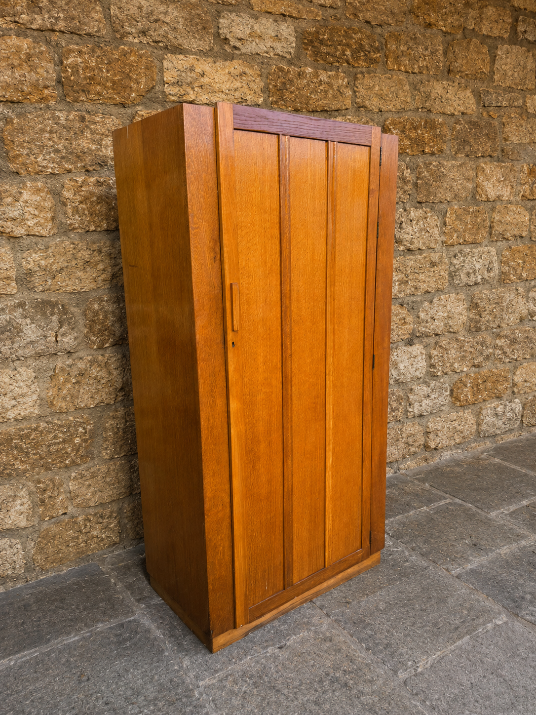 Arts & Crafts Oak Compact Wardrobe