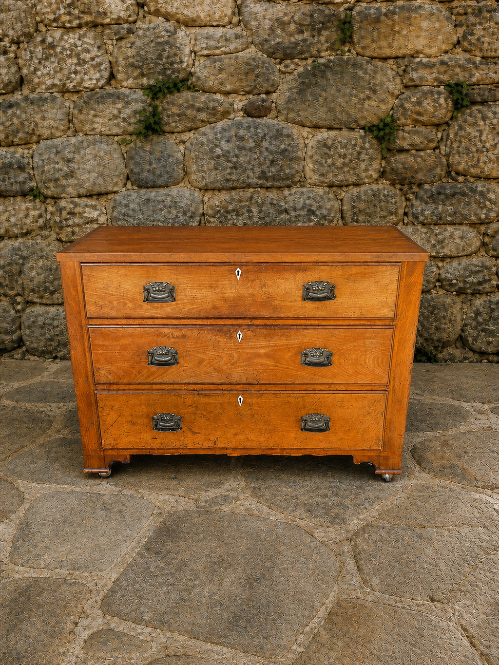 Art Deco Burr Walnut Chest of Drawers – 1930s 3 Drawer Chest
