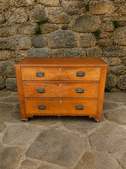 Art Deco Burr Walnut Chest of Drawers – 1930s 3 Drawer Chest