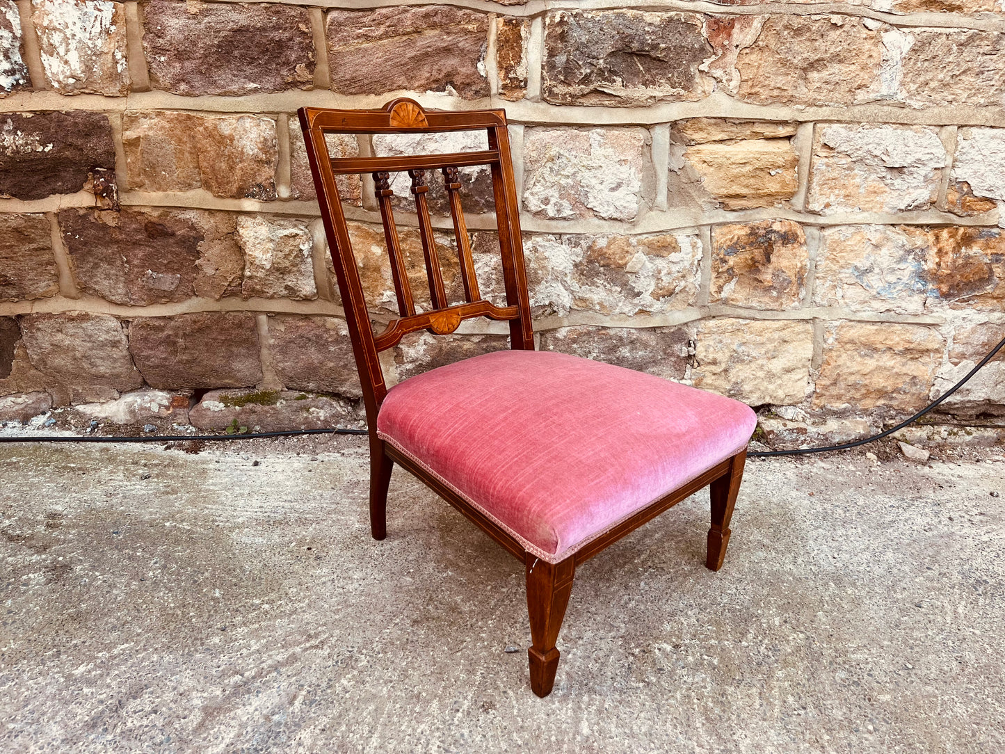 Edwardian Inlaid Mahogany Nursing Chair c.1910