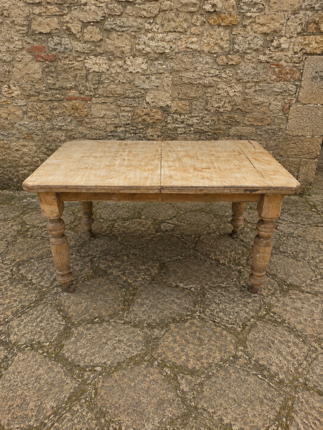Antique Victorian Scrub Top Farmhouse Dining Table c.1880
