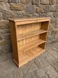 Vintage Rustic Pine Open Bookcase