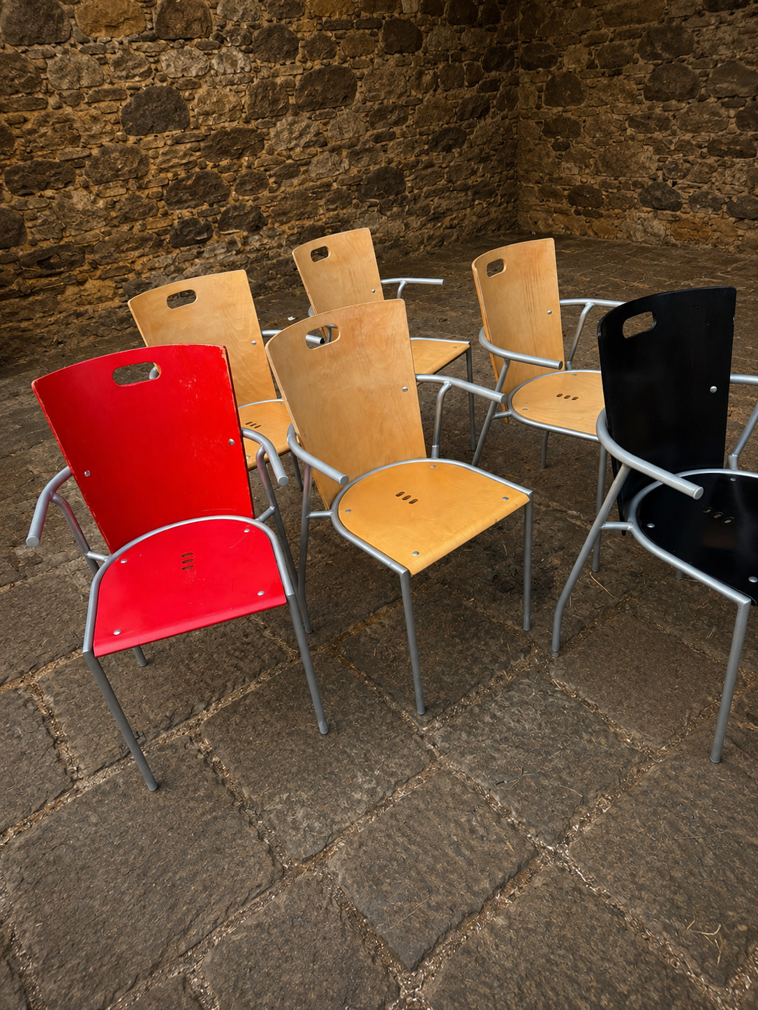 Industrial Bentwood Café Dining Chairs – Set of 6