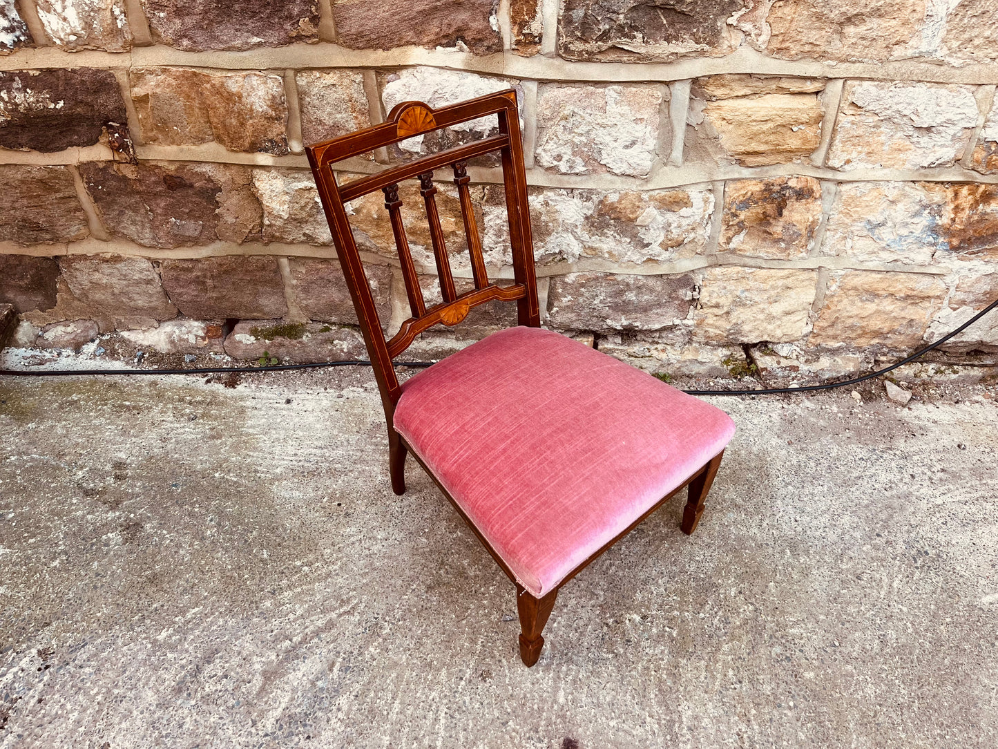 Edwardian Inlaid Mahogany Nursing Chair c.1910
