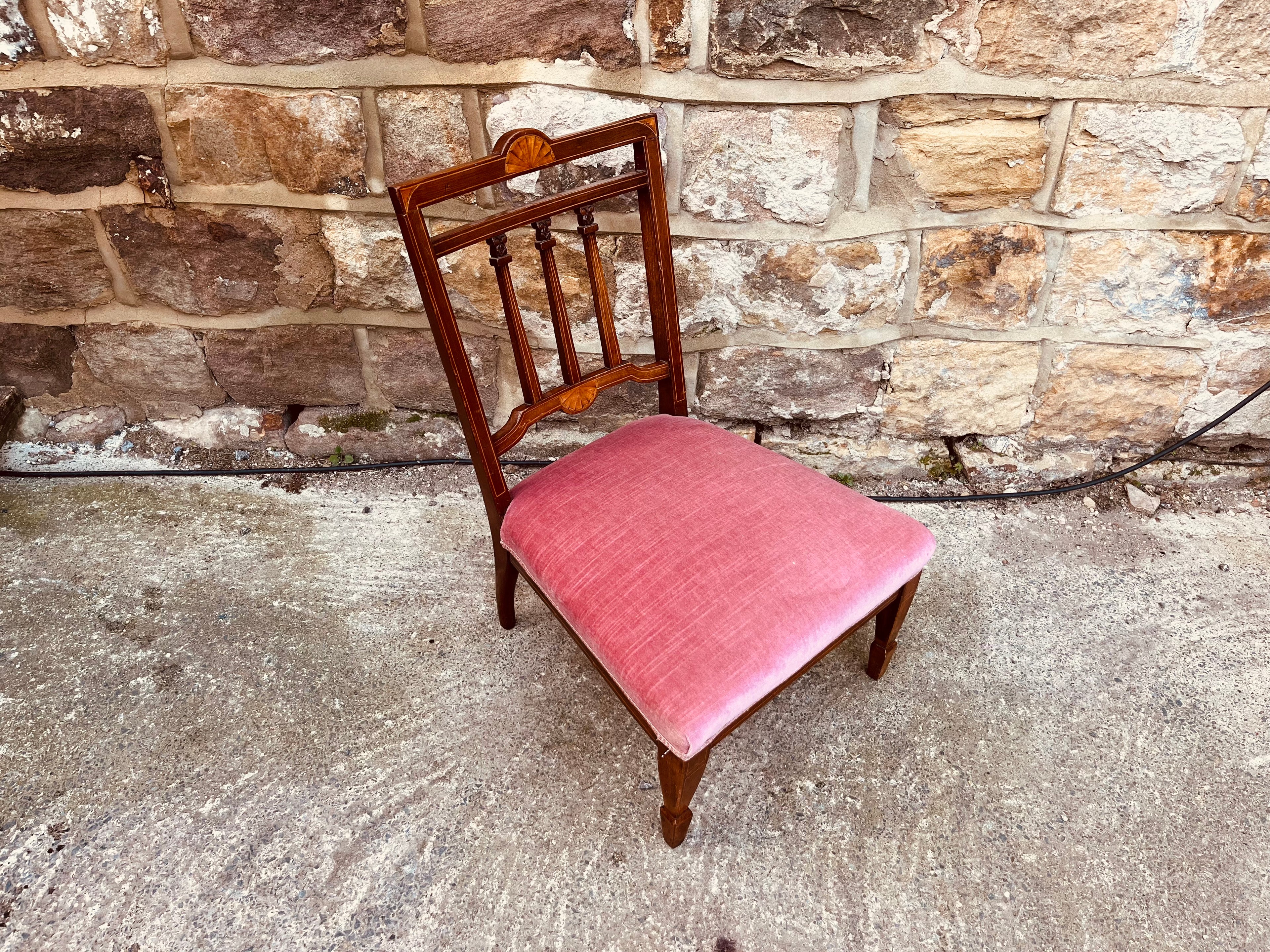 Edwardian Inlaid Mahogany Nursing Chair c.1910