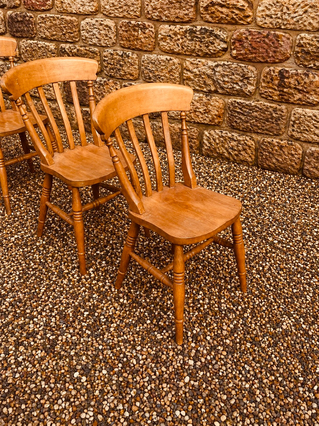 Set of 4 Windsor Farmhouse Dining Chairs in Elm & Beech