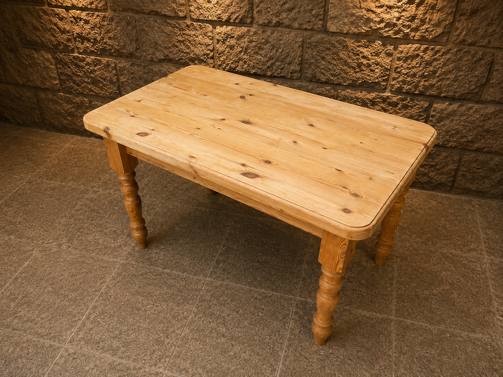 Vintage Solid Pine Farmhouse Kitchen Table