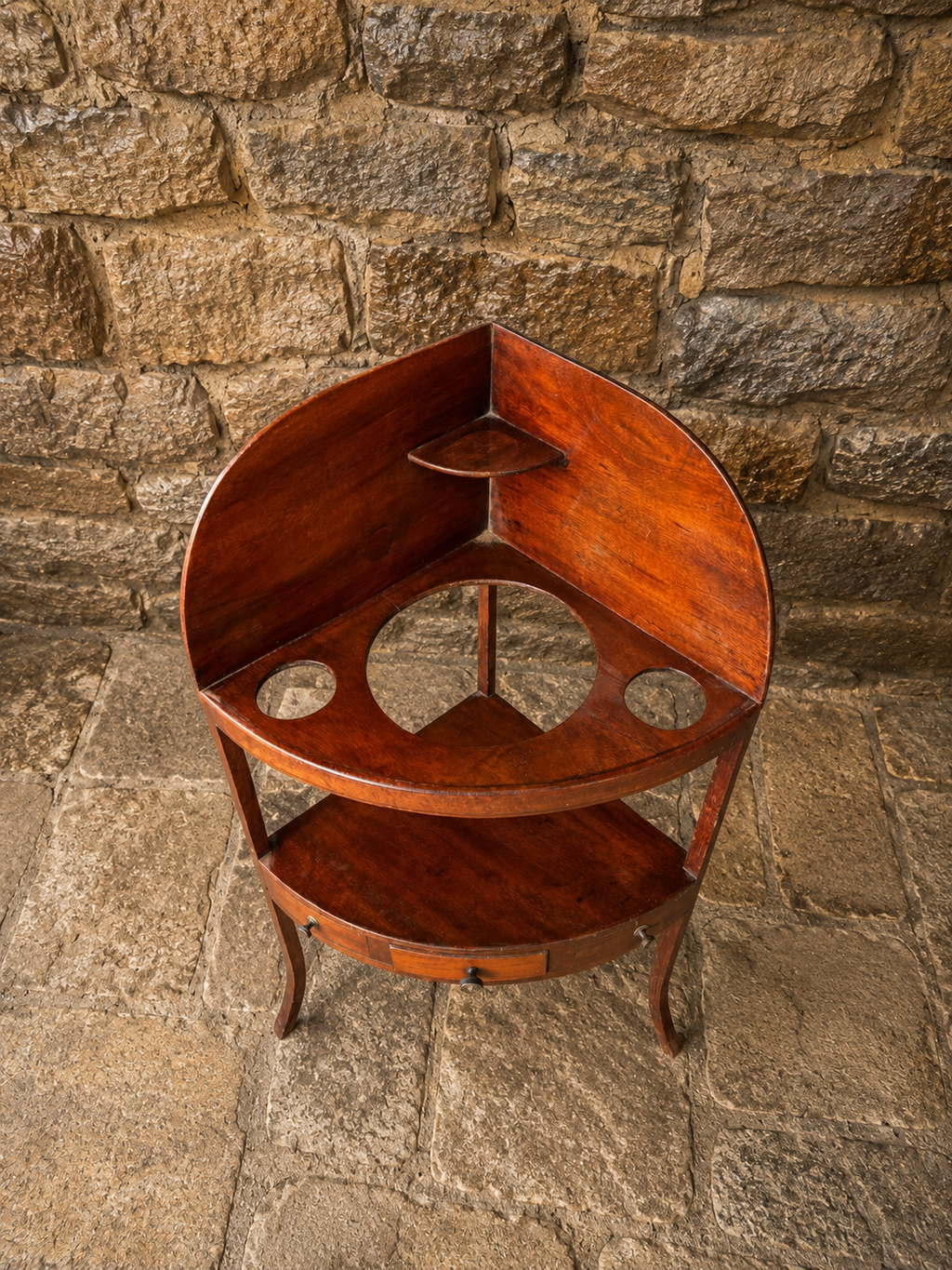 Antique Edwardian Mahogany Corner Washstand – Shaving Stand & Hallway Cabinet