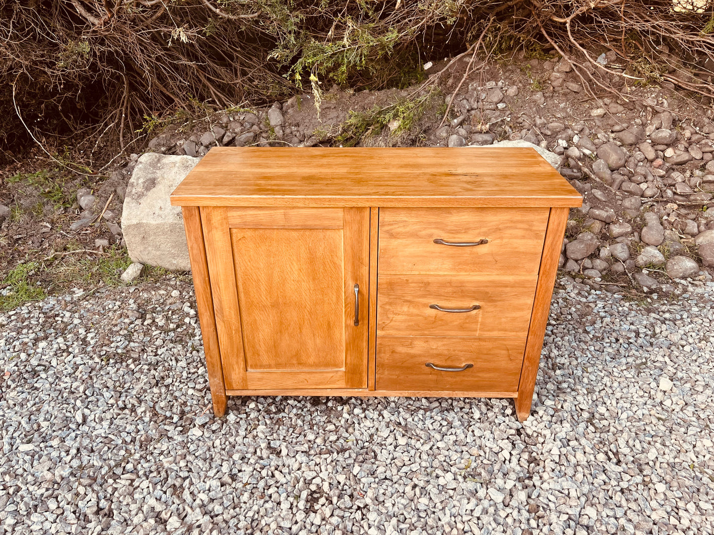 Solid Oak Sideboard with Drawers and Cupboard Storage