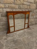 Antique Edwardian Oak Overmantel Mirror c.1895–1915