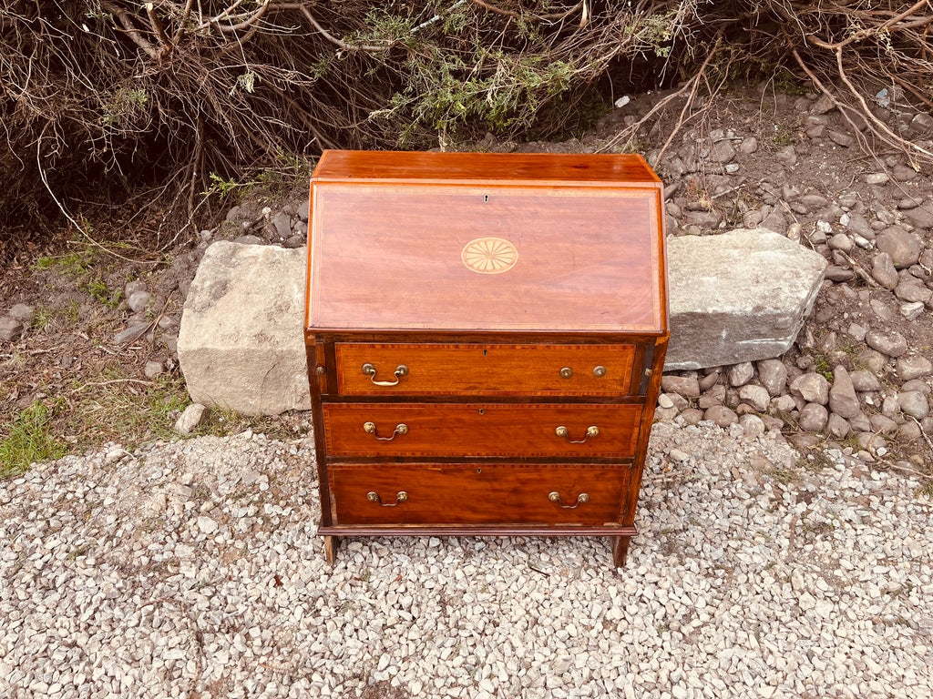 Vintage Mahogany Writing Bureau Desk with Fall Front