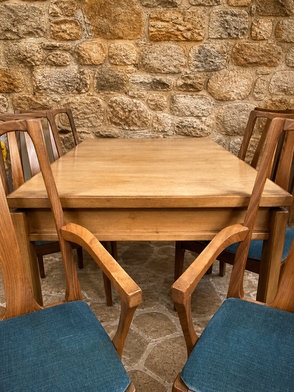 Mid Century Teak Extending Dining Table & 6 Chairs – Greaves & Thomas & Nathan Dining Set