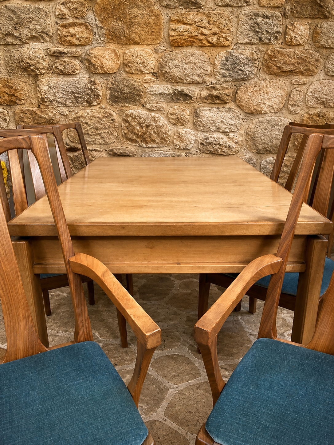 Mid Century Teak Extending Dining Table & 6 Chairs – Greaves & Thomas & Nathan Dining Set
