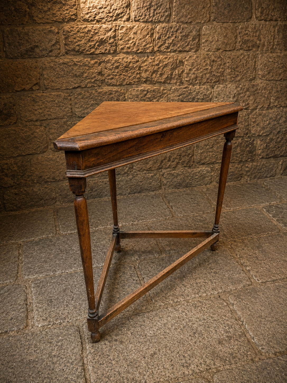 Antique Edwardian Oak Corner Table