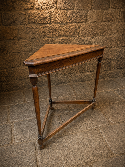 Antique Edwardian Oak Corner Table
