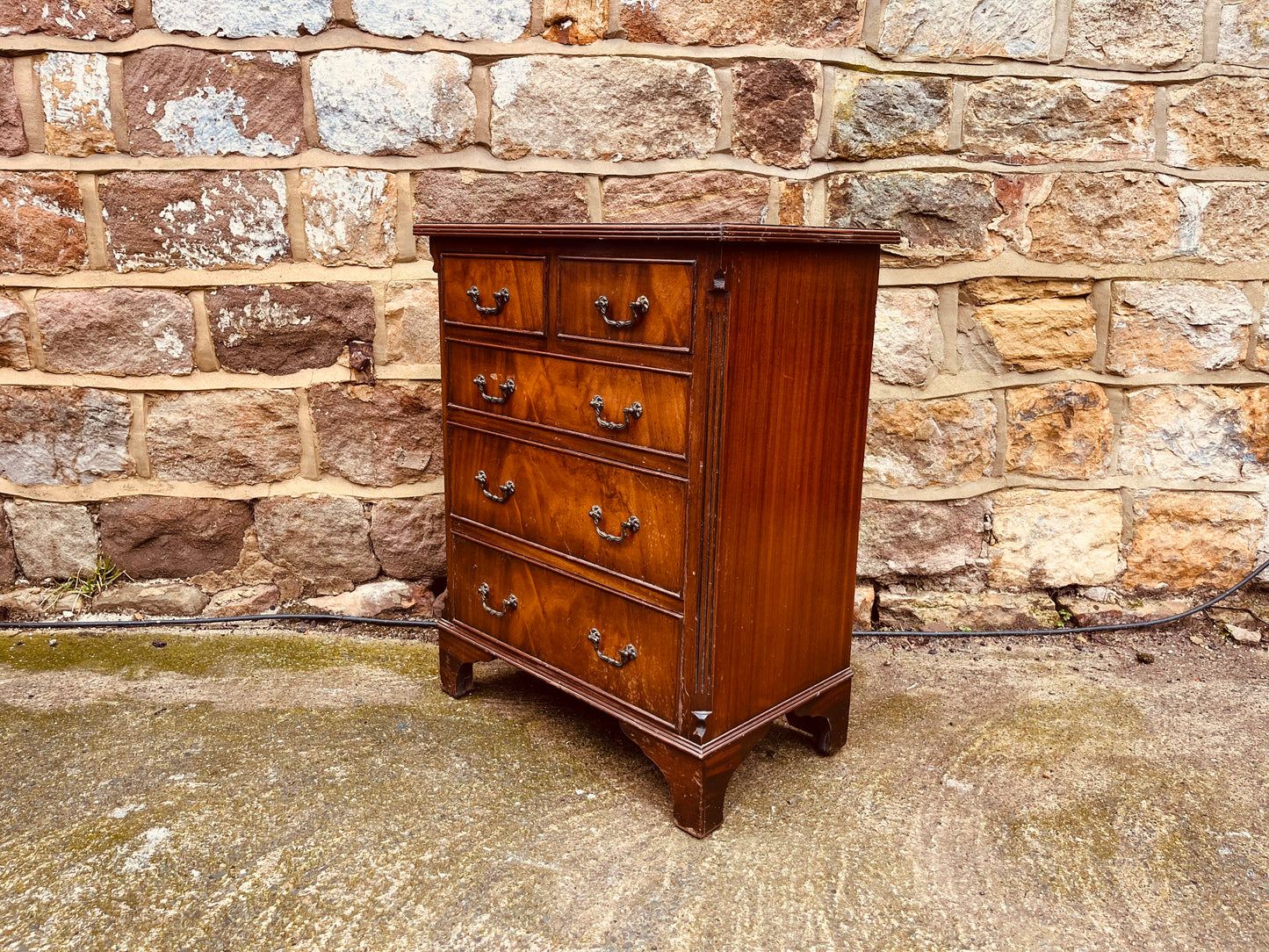 Vintage Georgian Style Mahogany Petite Chest of Drawers