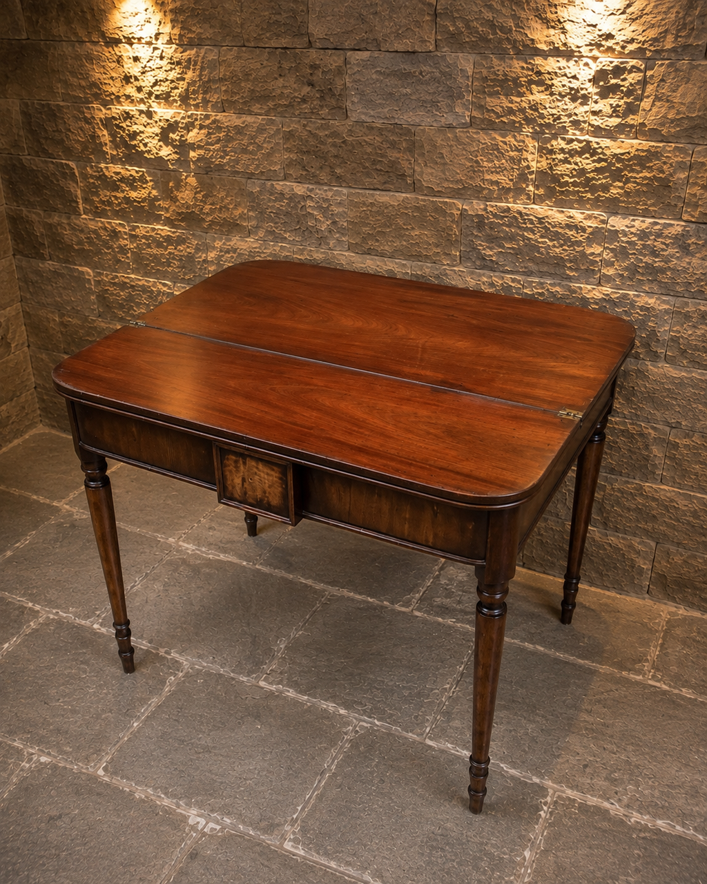 Antique Victorian Mahogany Fold-Over Tea Table – 19th Century c.1850–1880