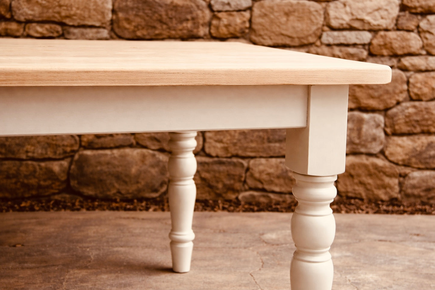 Locally Handcrafted Farmhouse Dining Table | Made to Order Solid Wood Kitchen Table | 5ft–12ft Bespoke Sizes