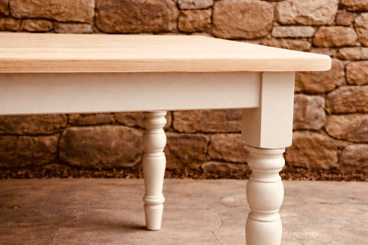 Locally Handcrafted Farmhouse Dining Table | Made to Order Solid Wood Kitchen Table | 5ft–12ft Bespoke Sizes