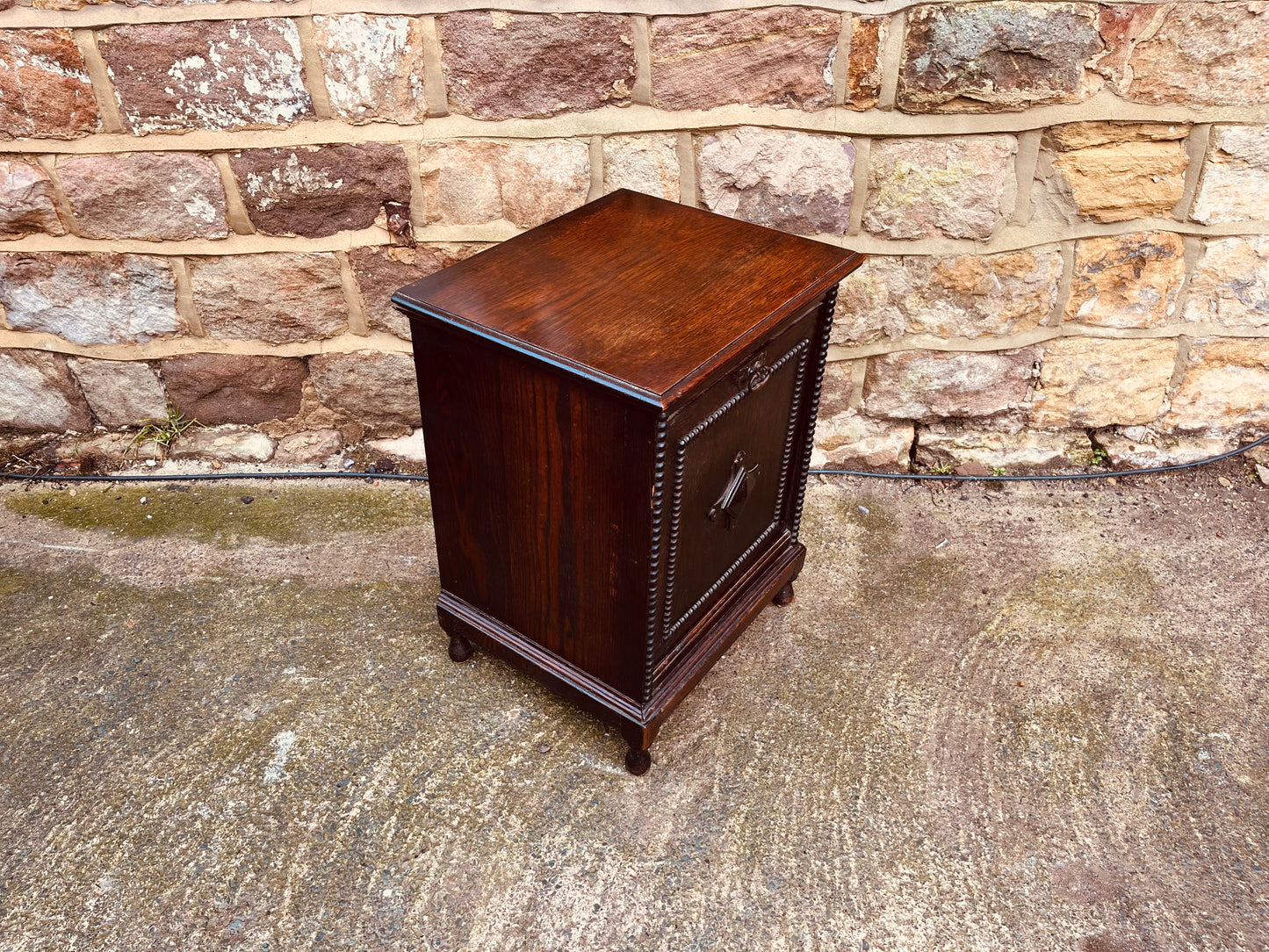 Antique Oak Bedside Cabinet | Late Victorian Pot Cupboard