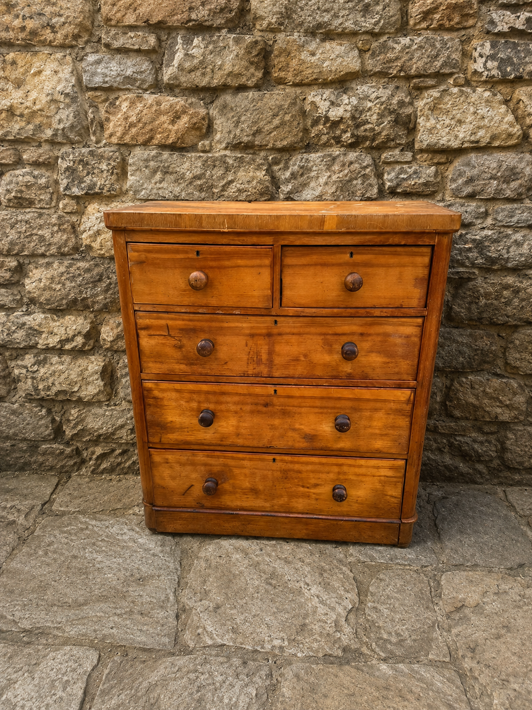 Victorian Pine Chest of Drawers c1860